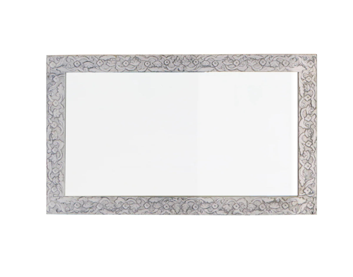 Miroir Valsad – Manguier massif blanc patiné