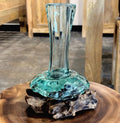 Vase en verre soufflé sur racine 8"