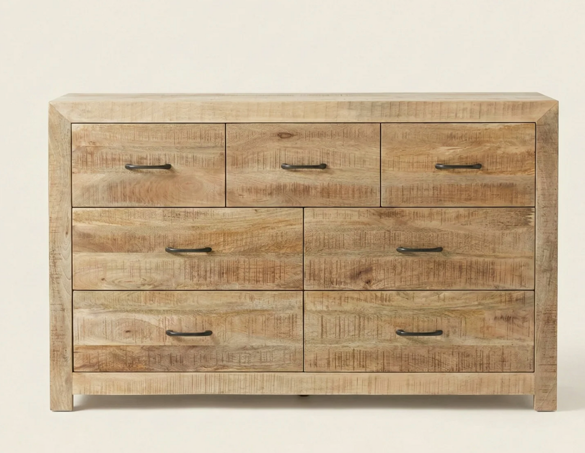 Commode Dhaka – Manguier massif naturel texturé