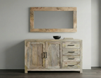 Miroir Kerala 55×28" – Manguier massif naturel