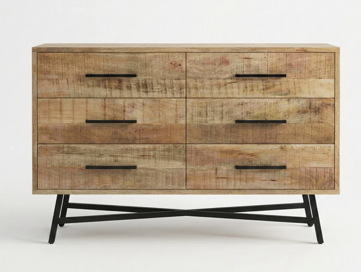 Commode Retro – Manguier massif naturel