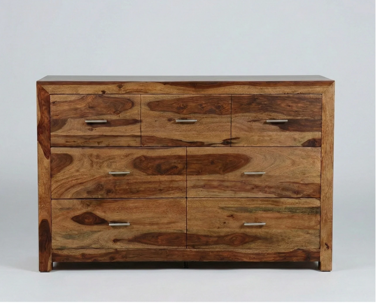 Commode Enzo – Sheesham massif brun