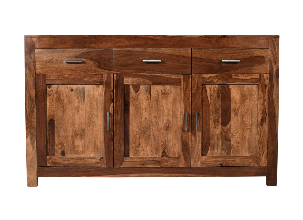 Buffet 3 portes 3 tiroirs 59" Enzo brun