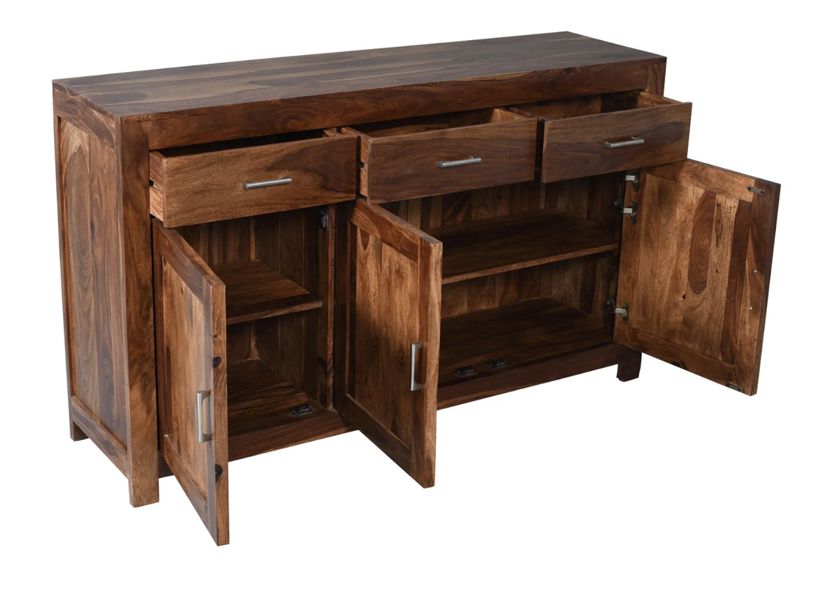 Buffet 3 portes 3 tiroirs 59" Enzo brun