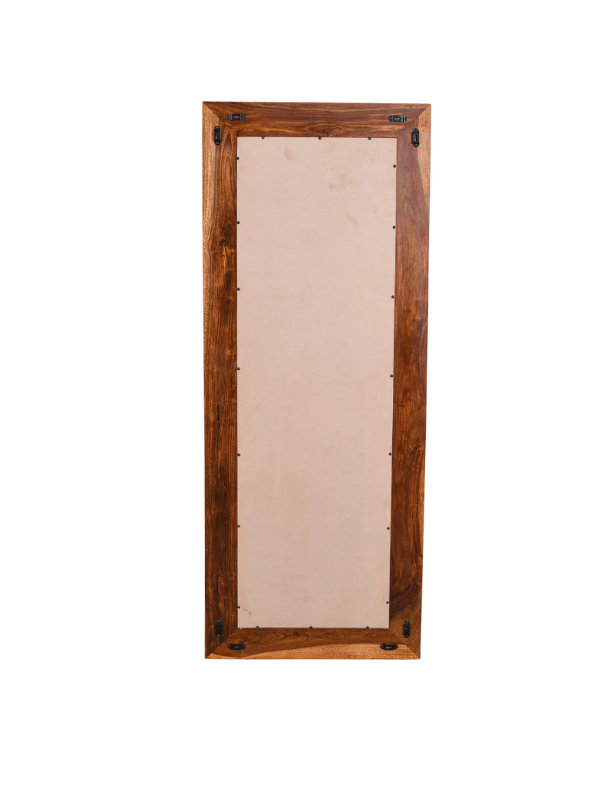 Miroir – Sheesham massif brun