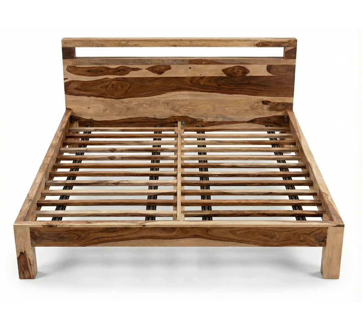 Lit Enzo – sheesham massif naturel
