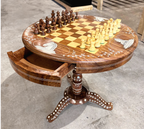 Table de Jeu d'échecs de luxe ronde