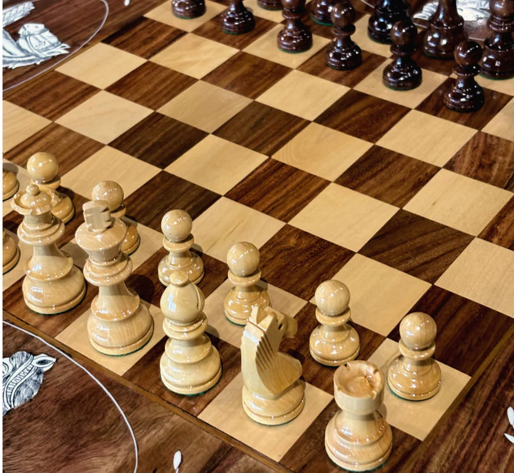 Table de Jeu d'échecs de luxe ronde