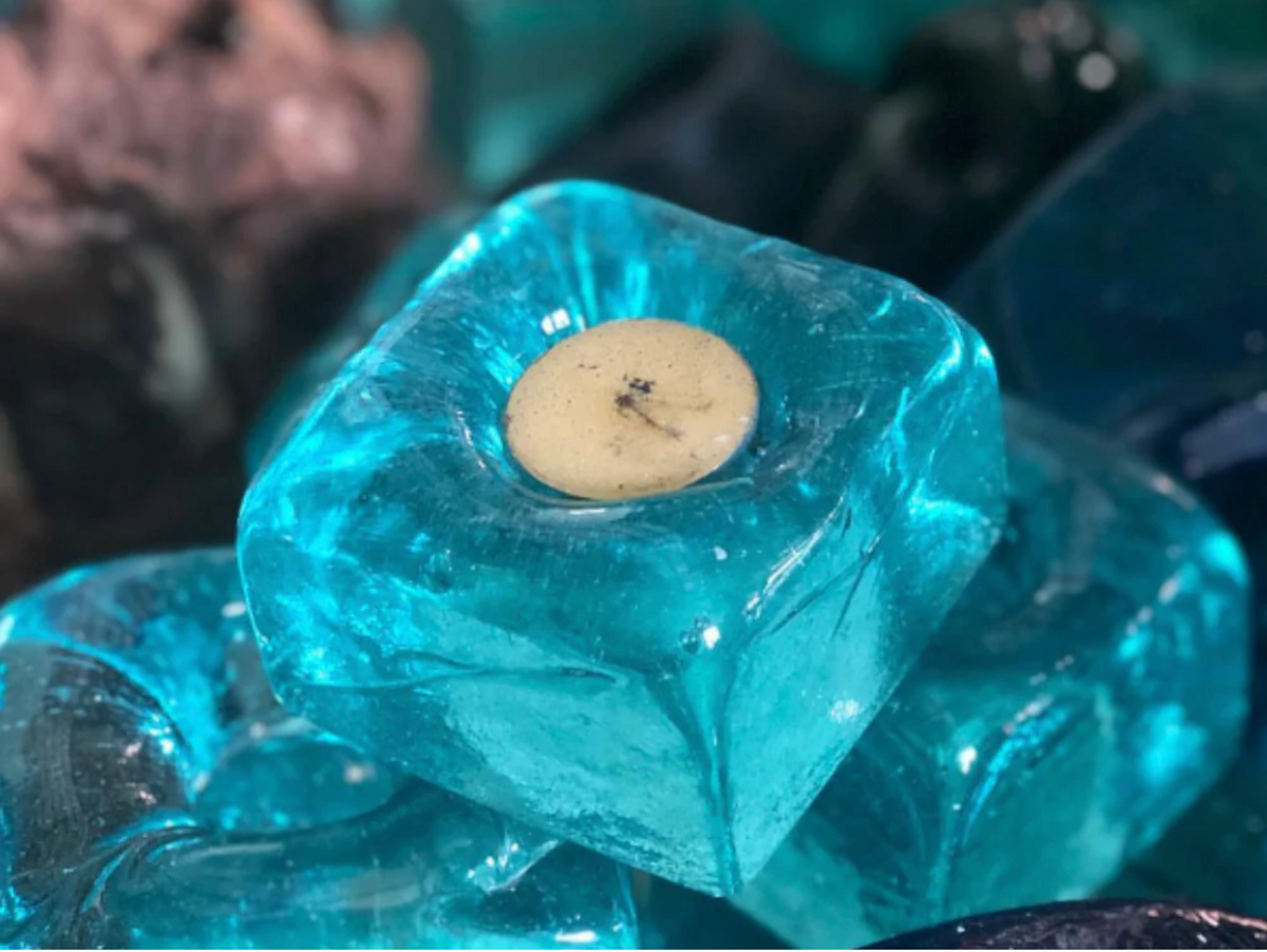 Support à bougie en verre 4"