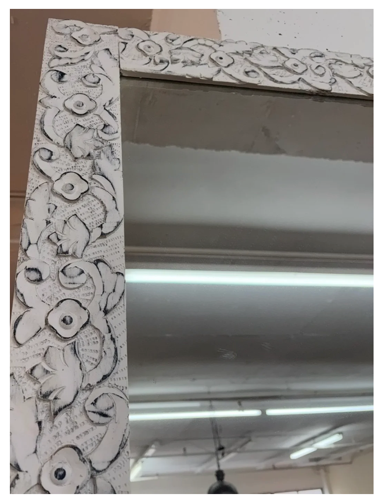 Miroir en Manguier blanchi 59x36''