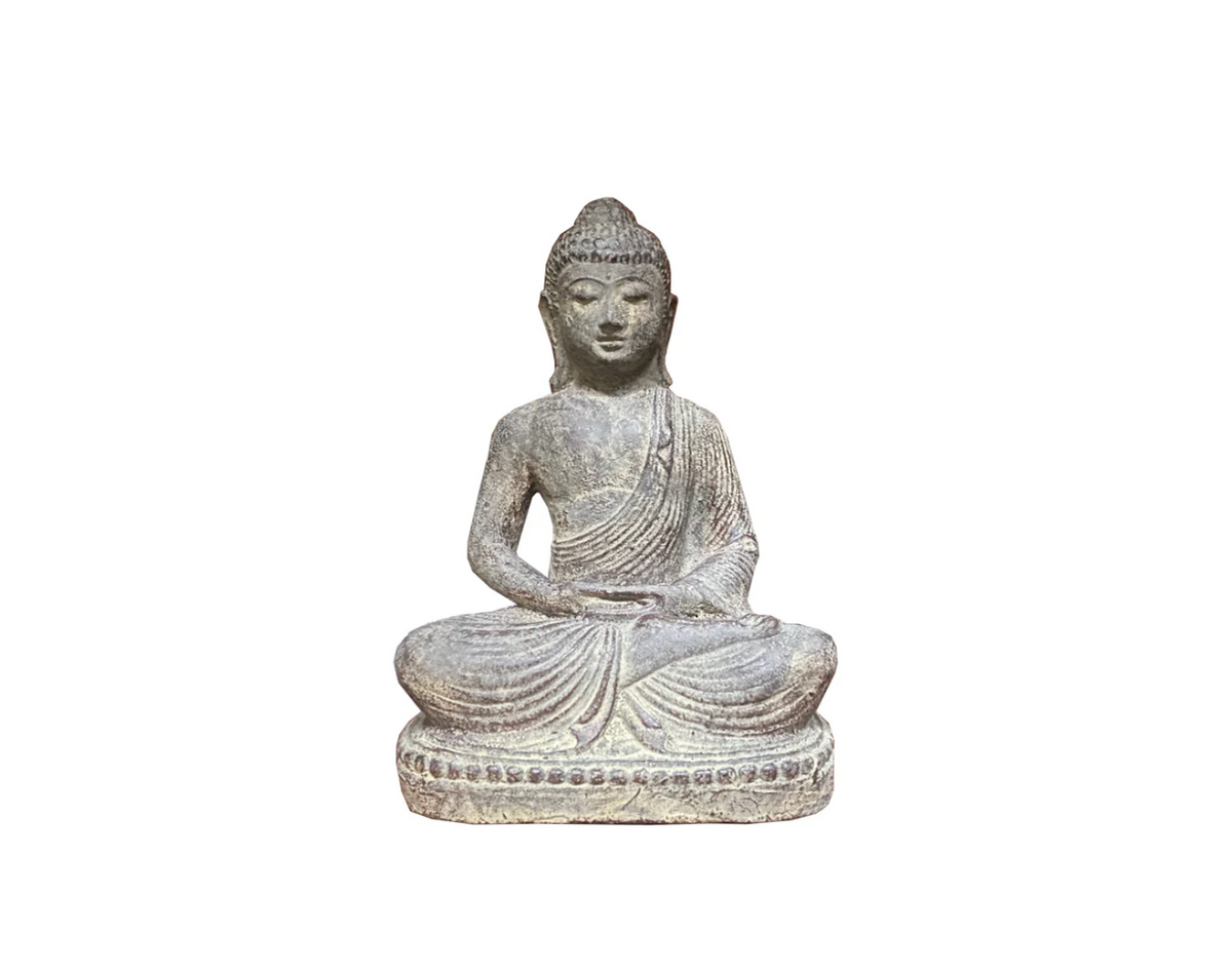 Statue assis en ciment
