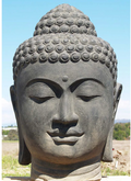 Tête de Bouddha en fibre de verre