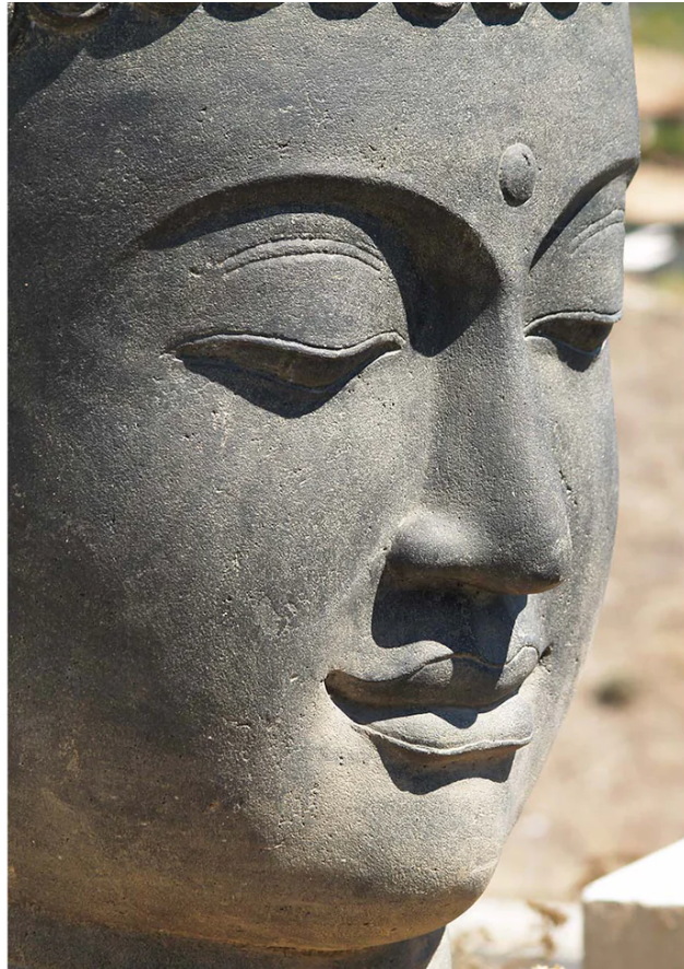 Tête de Bouddha en fibre de verre