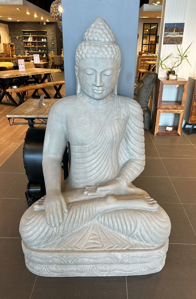Bouddha en fibre de verre 63x28x38"