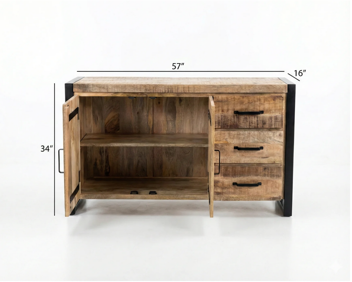 Buffet Factory – manguier massif texturé
