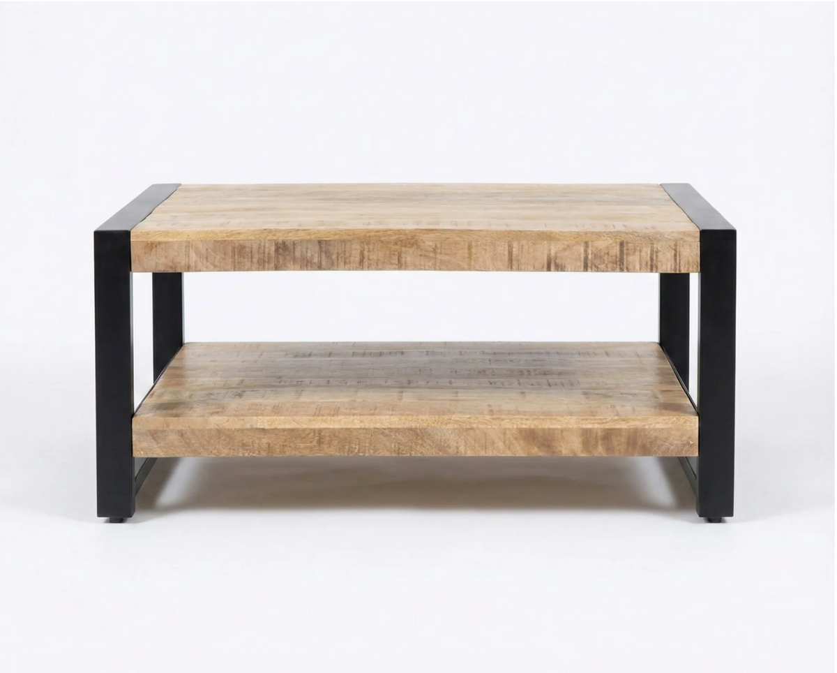 Table de salon Factory – manguier massif texturé