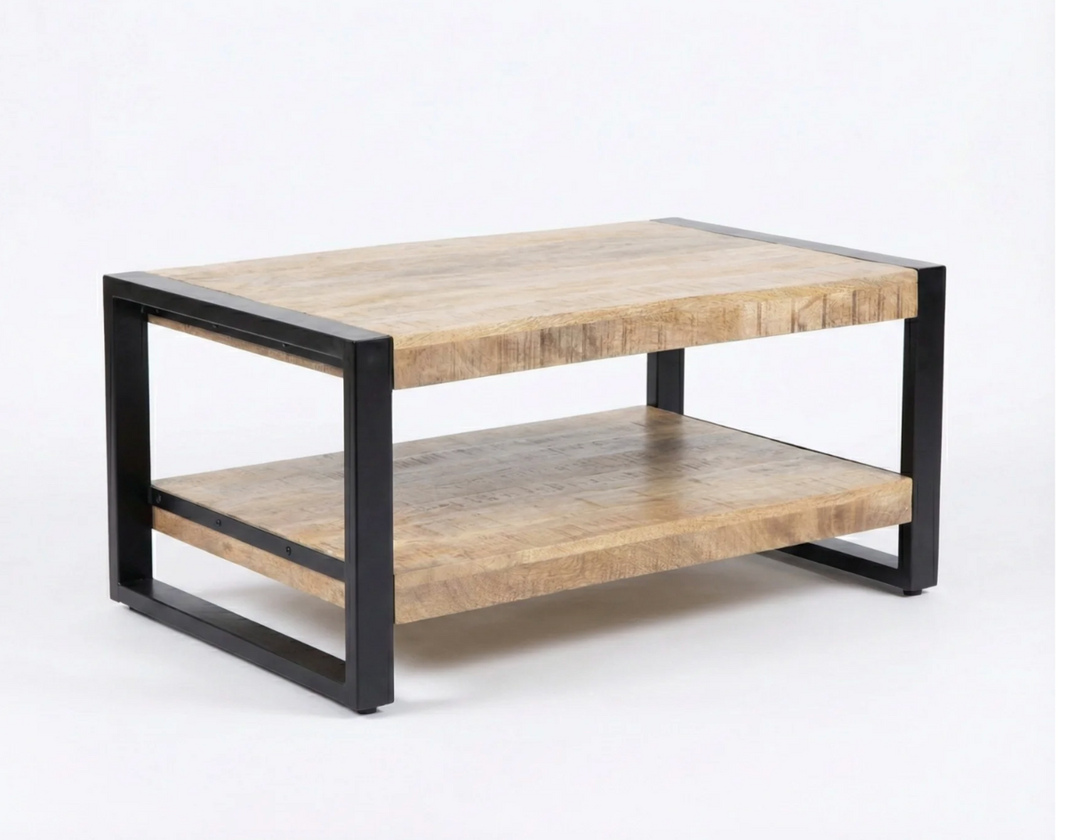 Table de salon Factory – manguier massif texturé