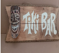 TIKI BAR WOODEN DECO