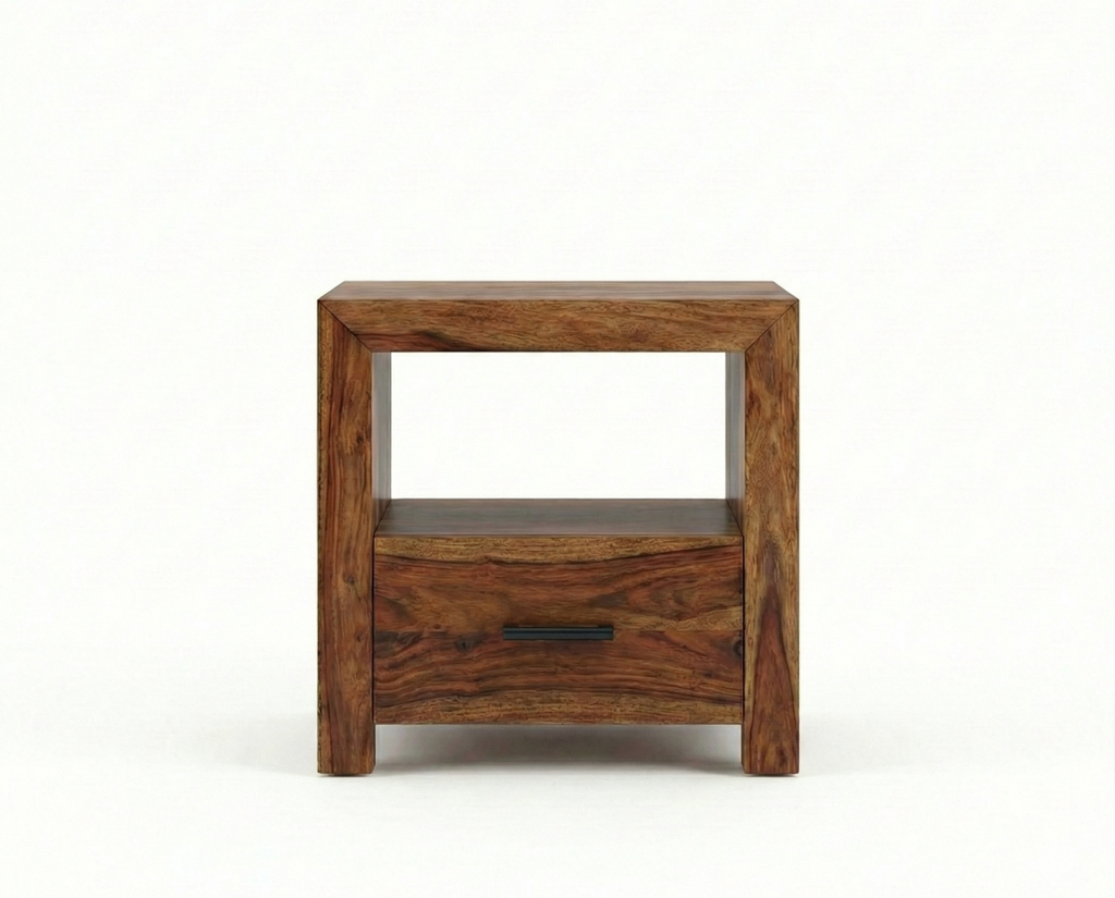 Table de chevet Enzo – sheesham brun